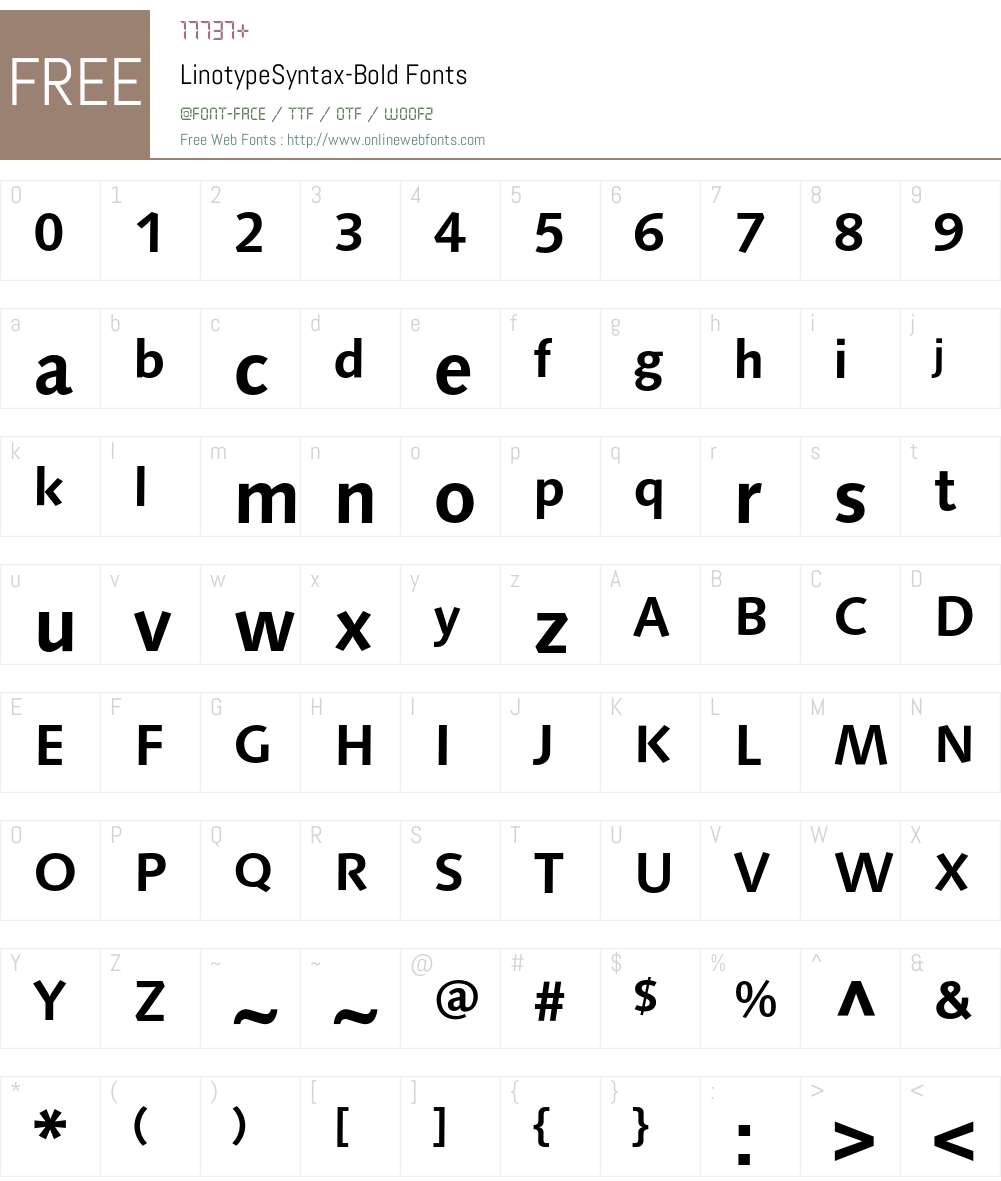 LinotypeSyntax Font Screenshots