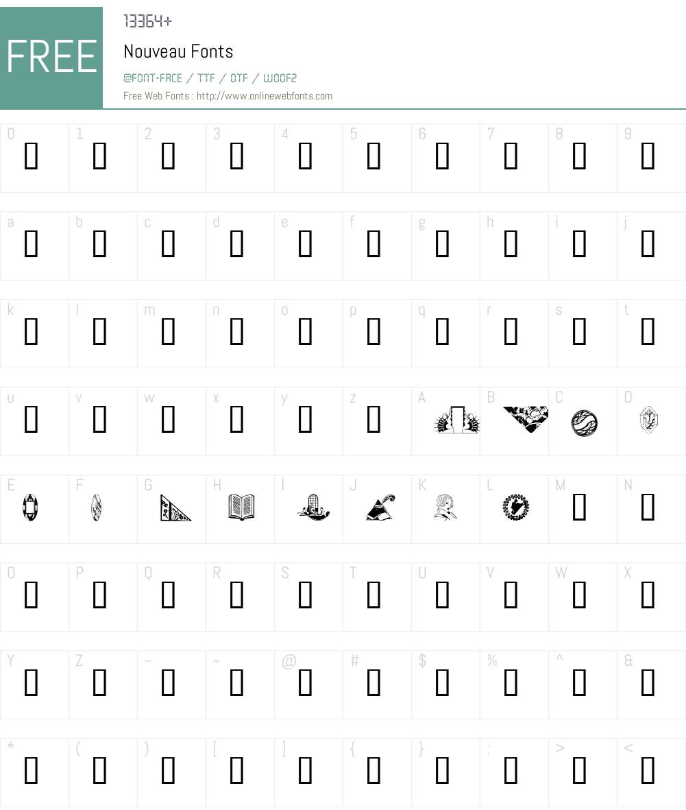 Nouveau Font Screenshots