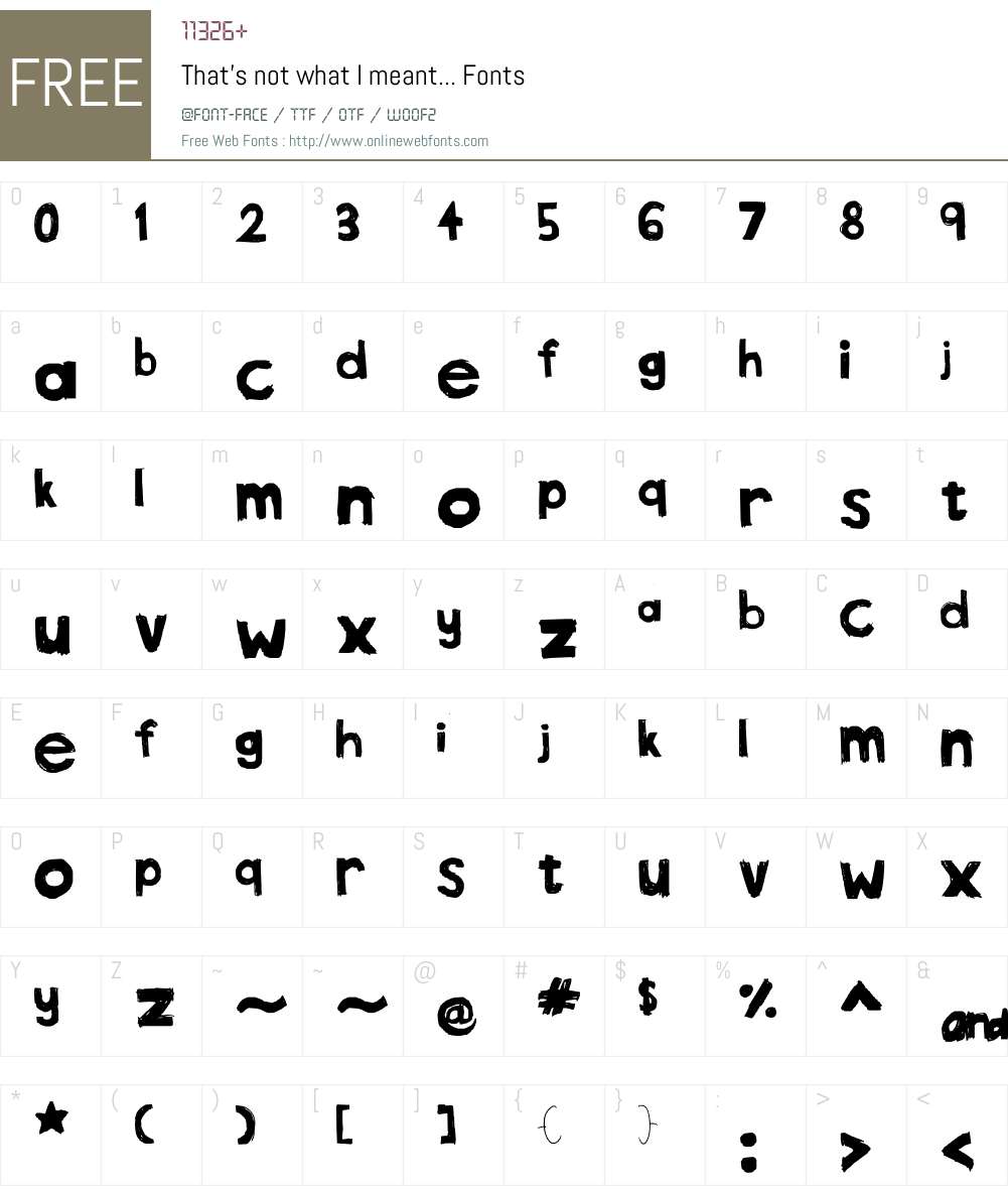 That's not what I meant... Font Screenshots