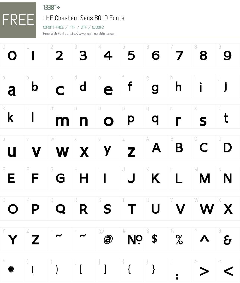 LHF Chesham Sans BOLD Font Screenshots