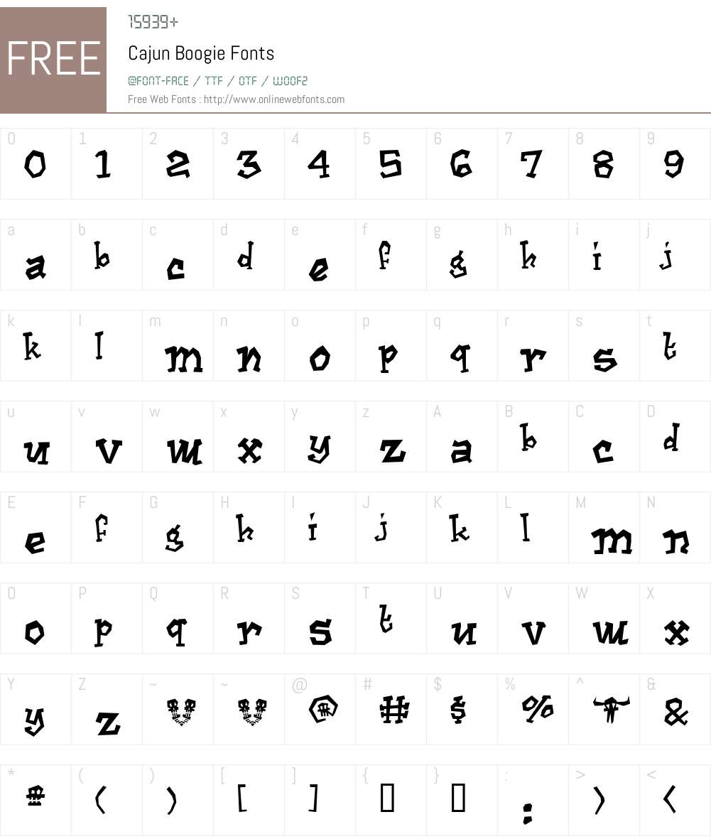 Cajun Boogie Font Screenshots