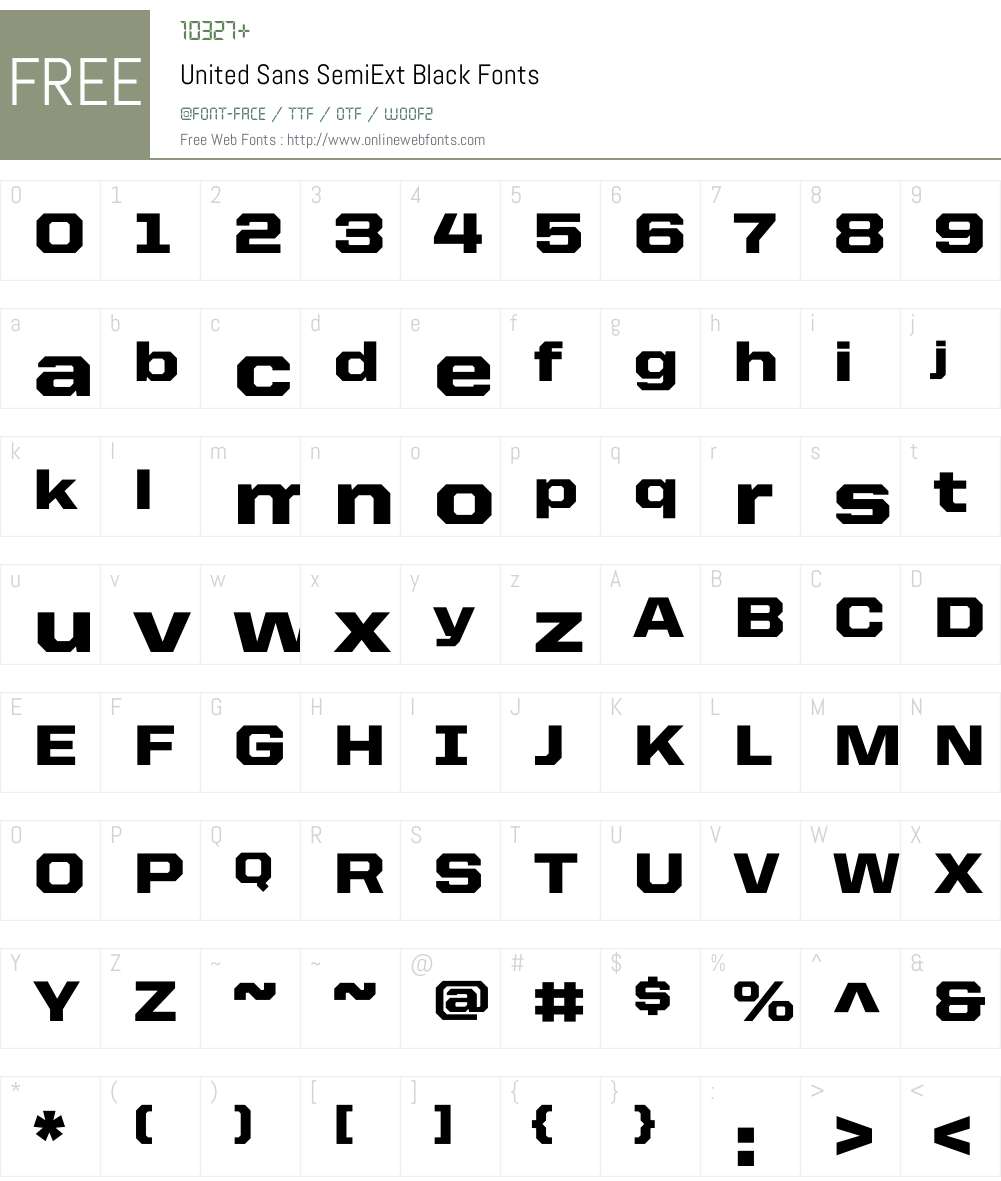 United Sans SemiExt Font Screenshots