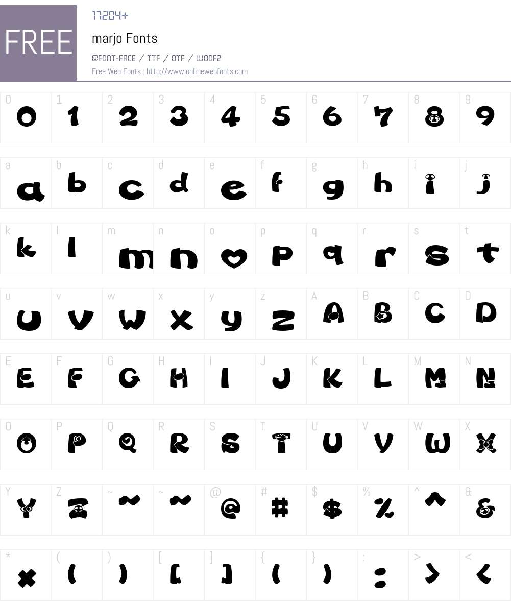 marjo Font Screenshots