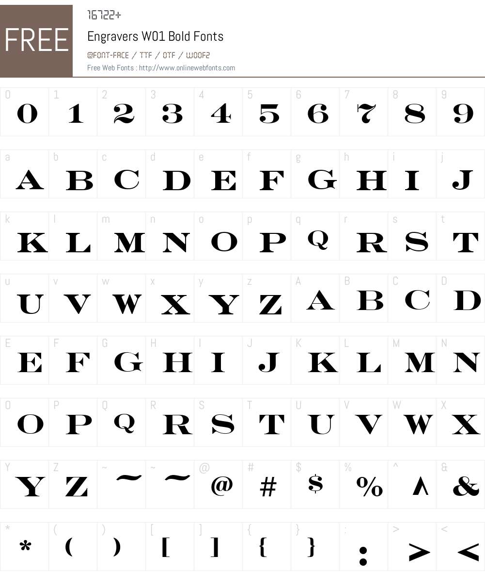 EngraversW01-Bold Font Screenshots