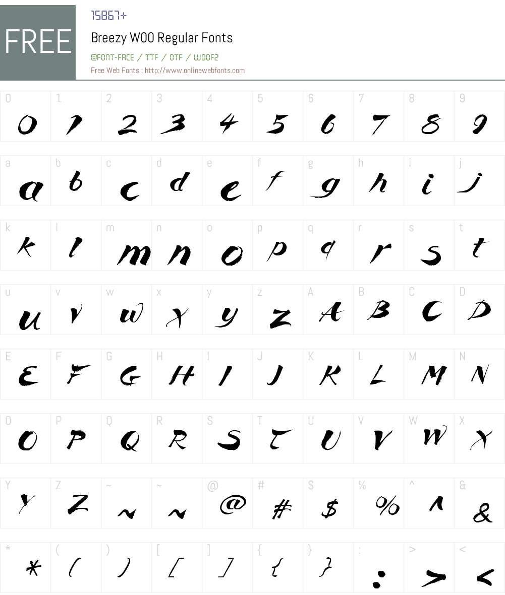 Breezy Font Screenshots