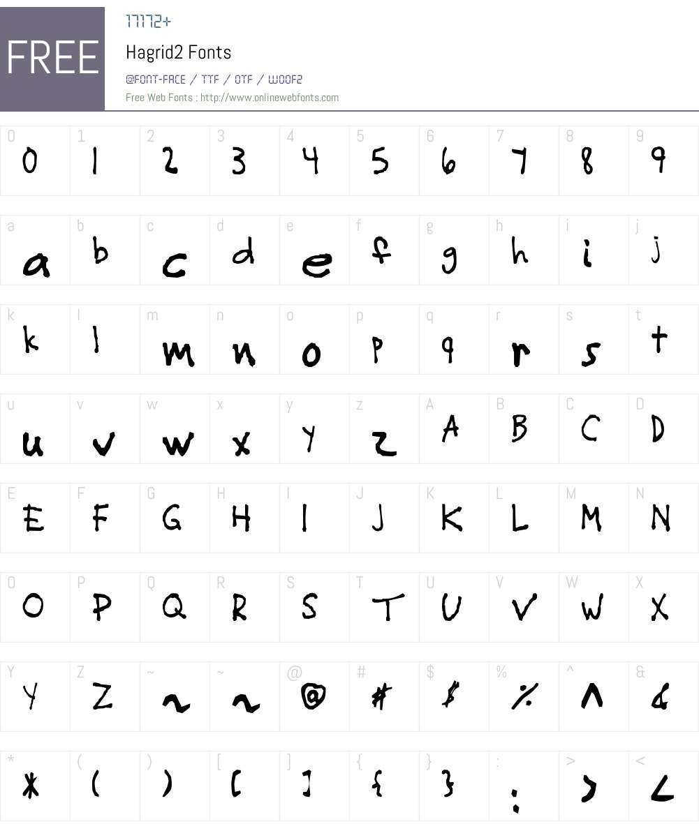 Hagrid2 Font Screenshots