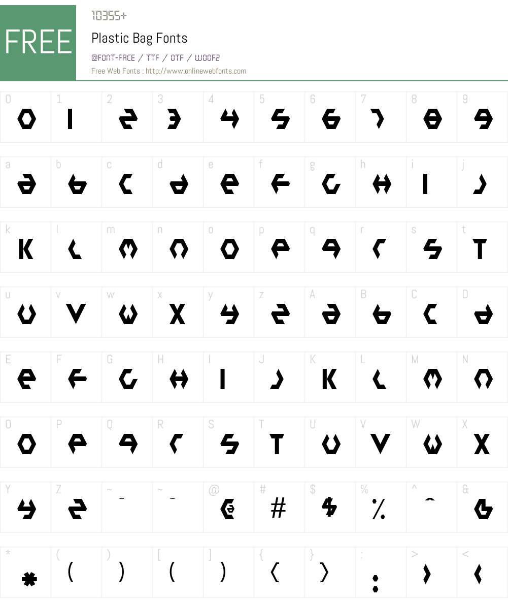 Plastic Bag Font Screenshots