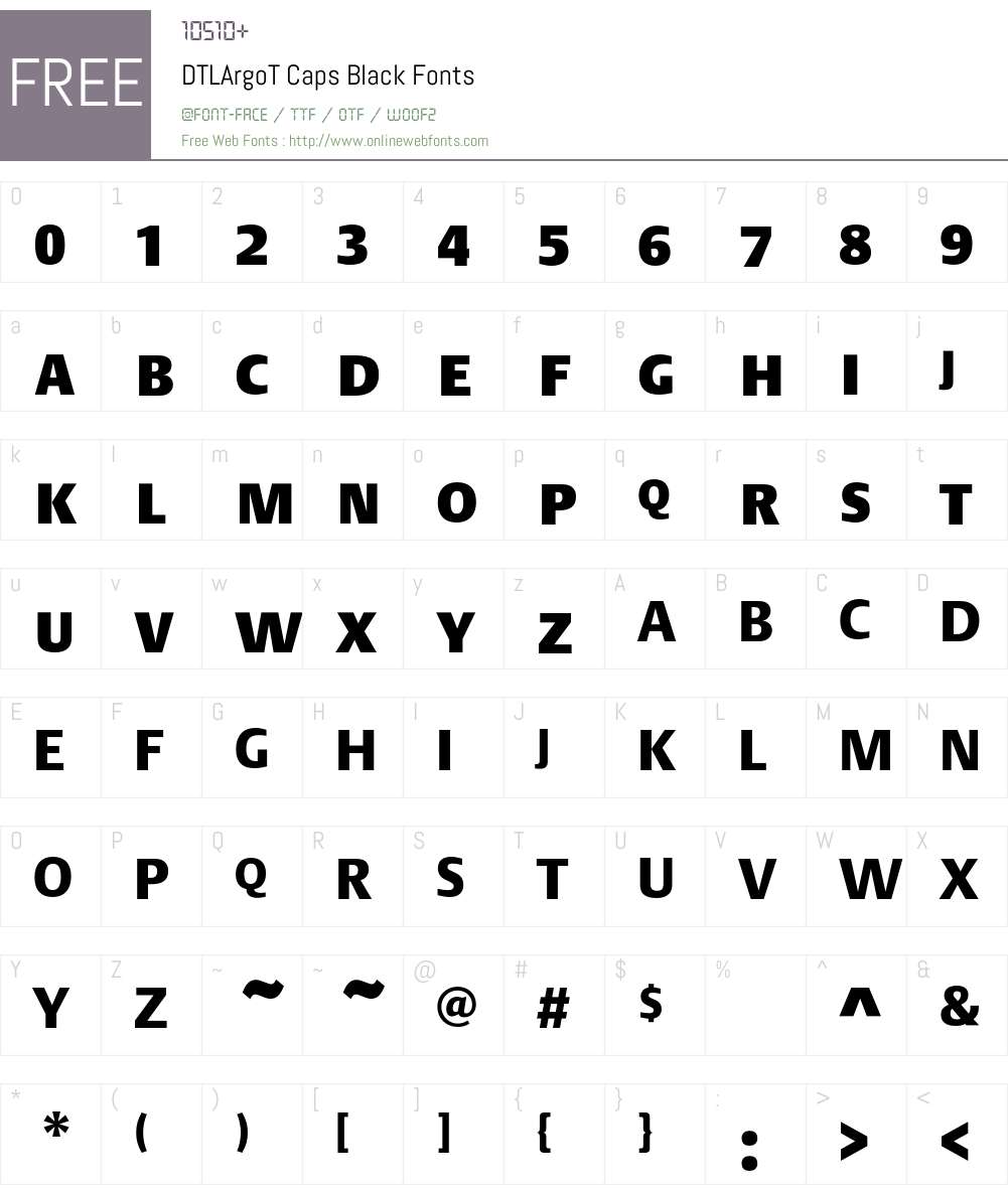 DTL Argo Font Screenshots