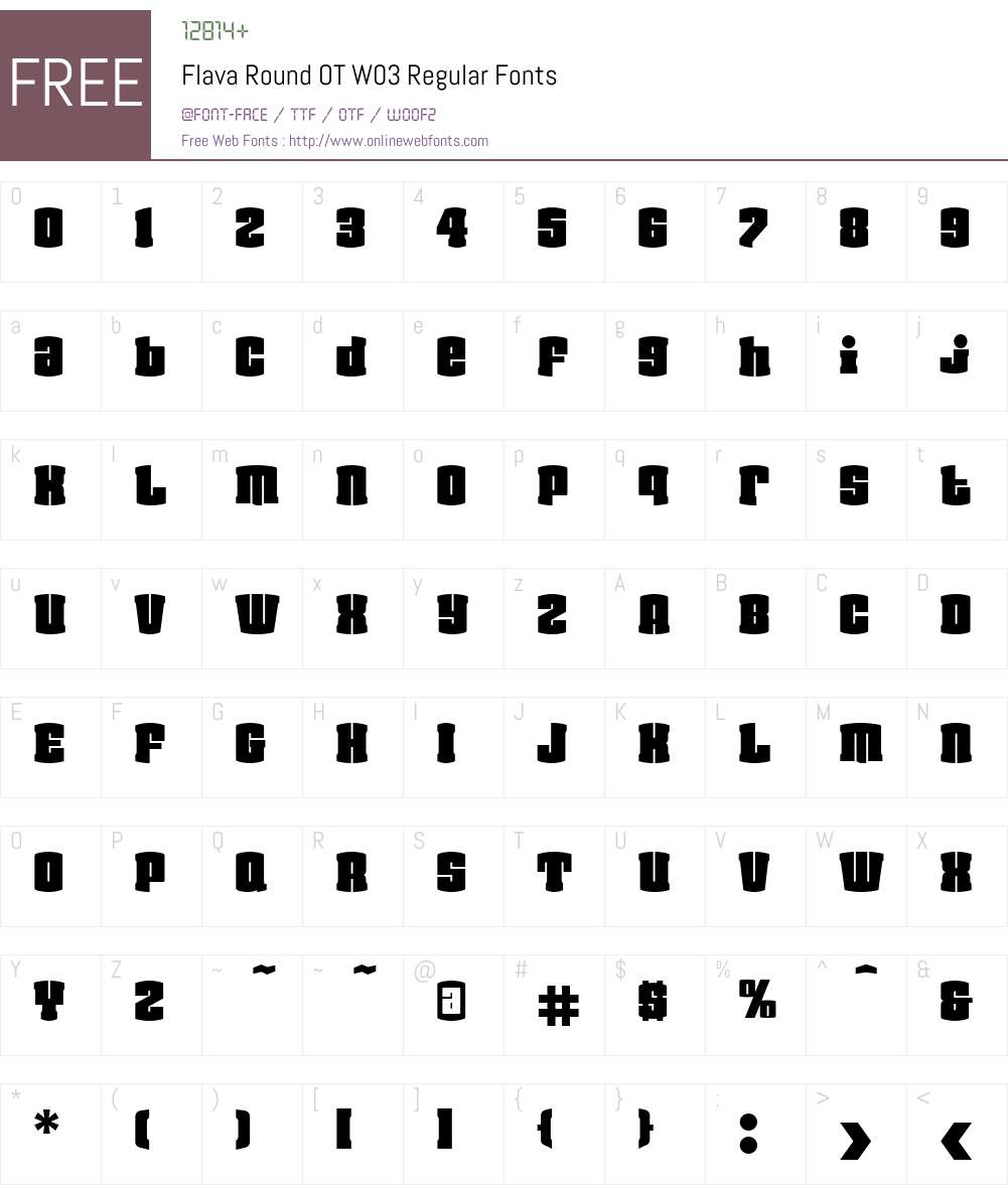 FF Flava Font Screenshots