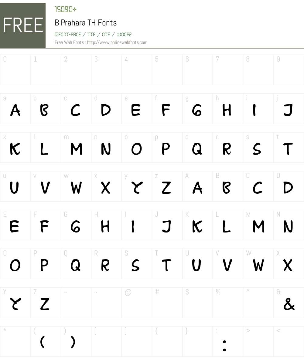 B Prahara TH Font Screenshots