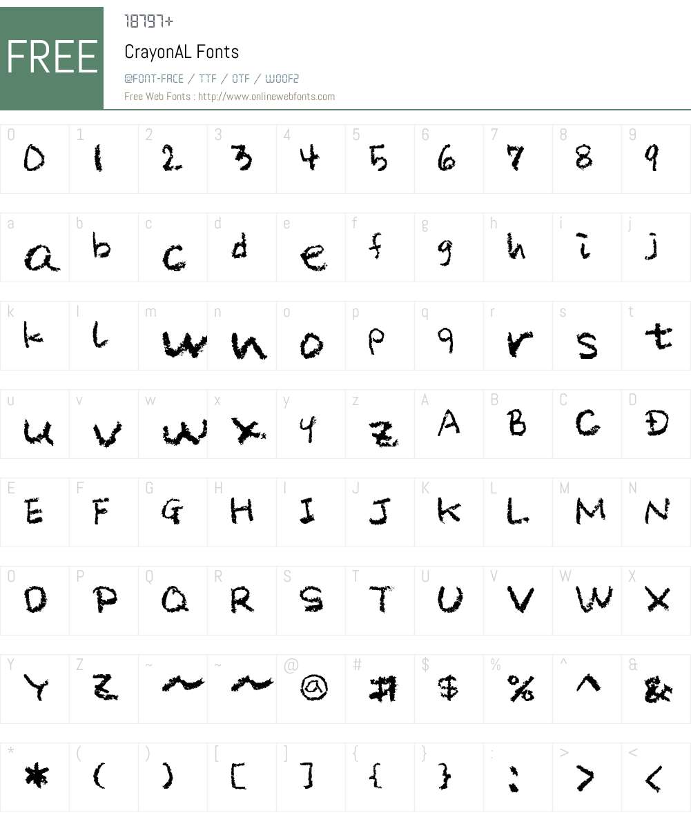 CrayonAL Font Screenshots