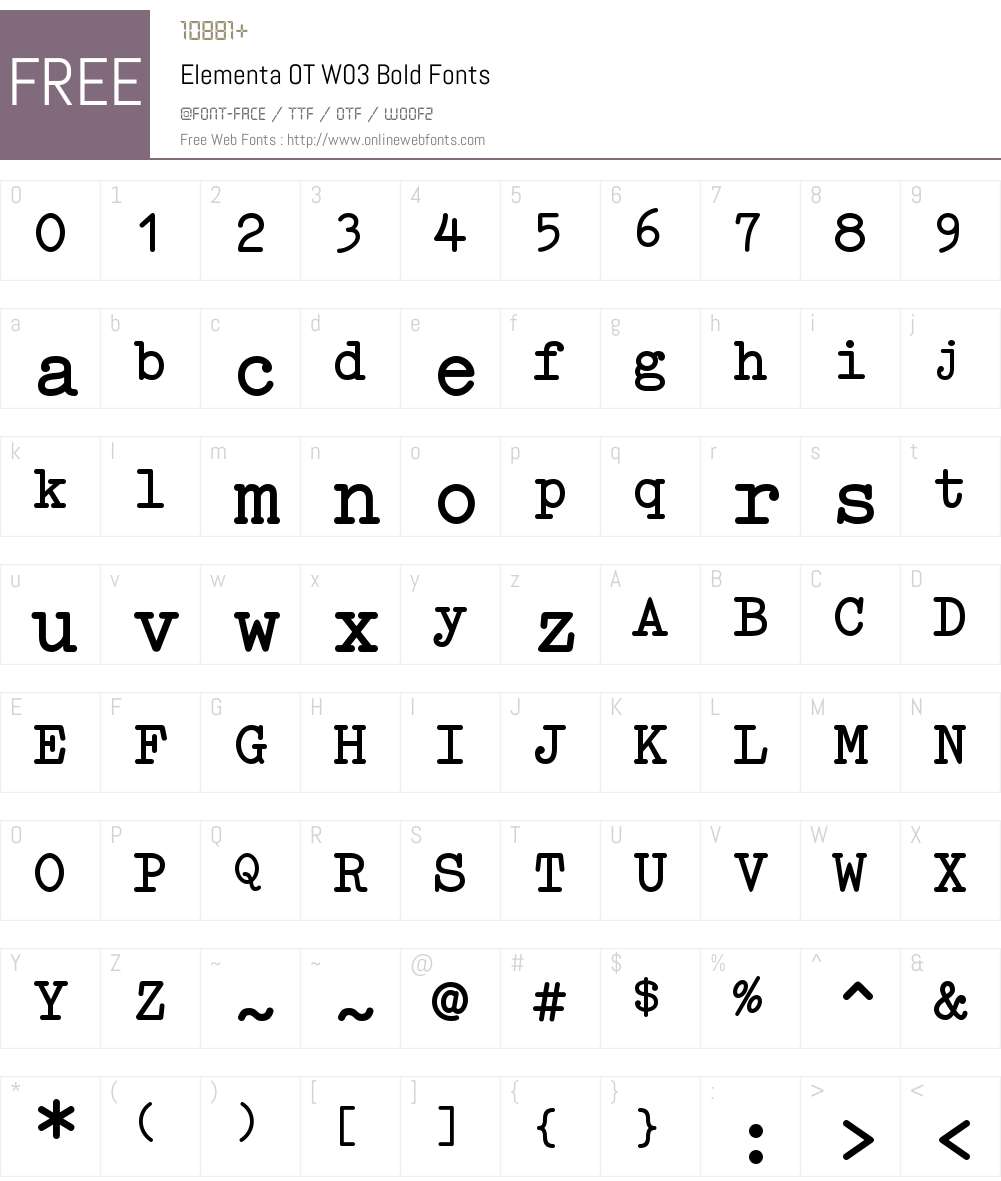 FF Elementa Font Screenshots