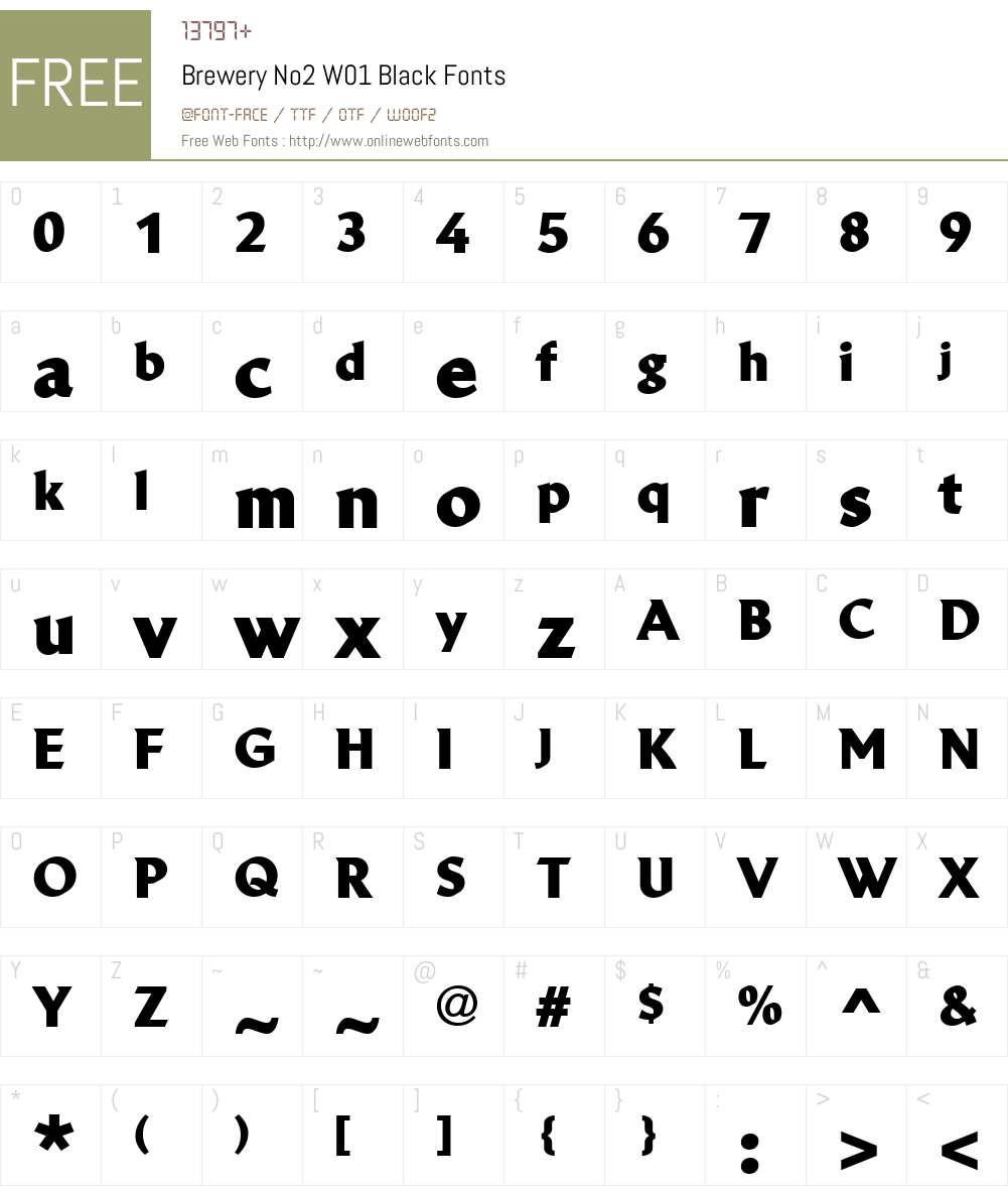 BreweryNo2W01-Black Font Screenshots