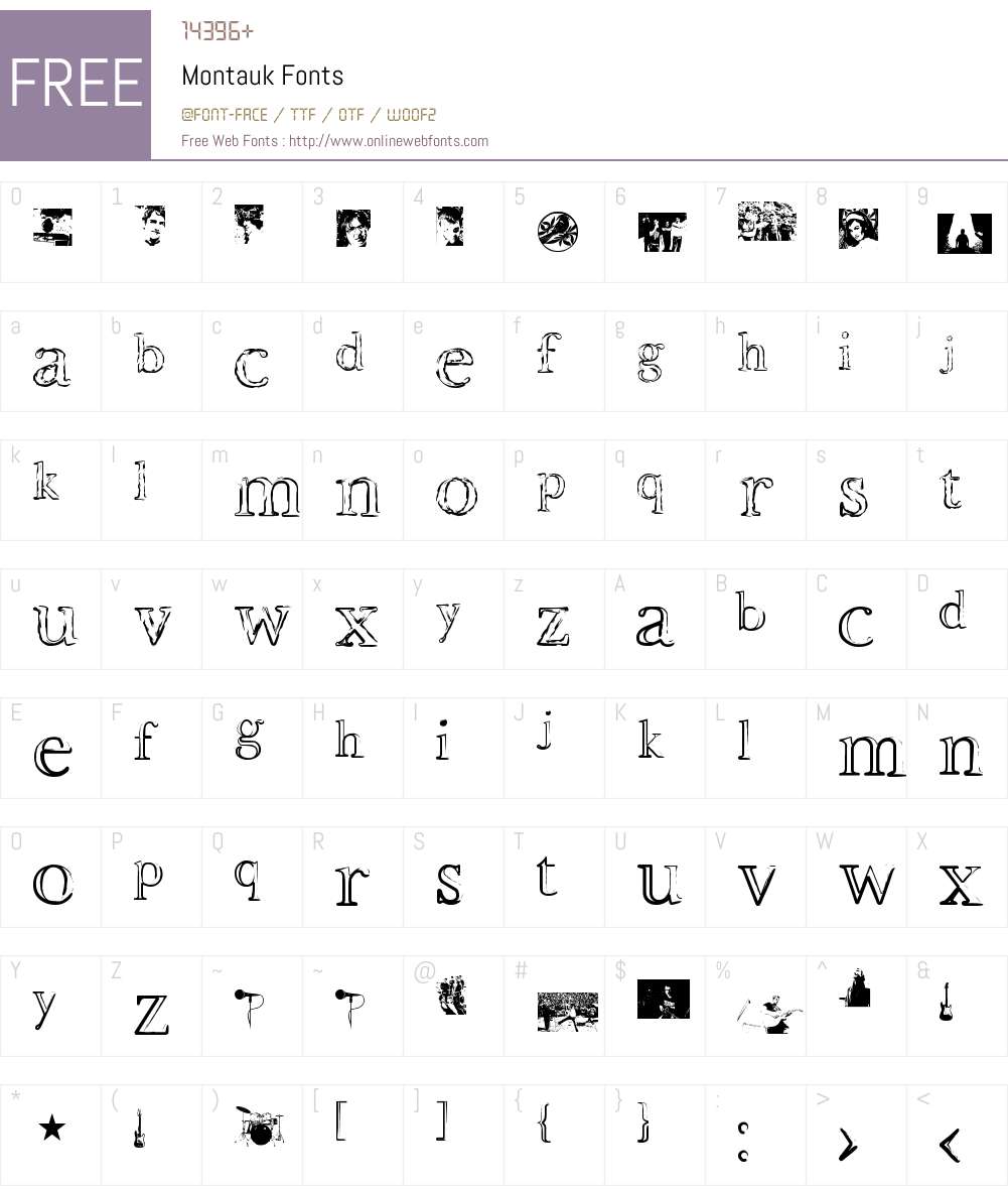 Montauk Font Screenshots