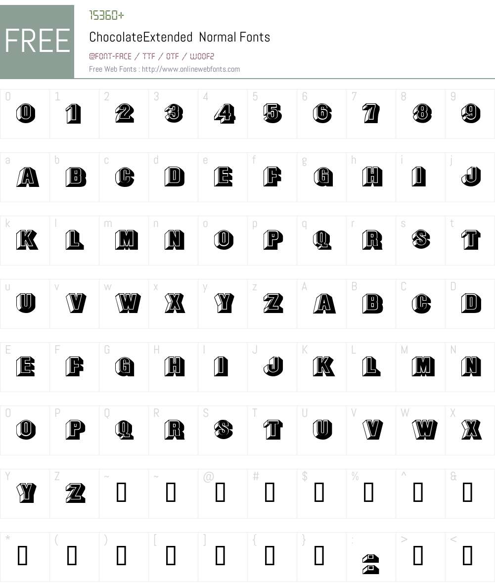 ChocolateExtended Font Screenshots