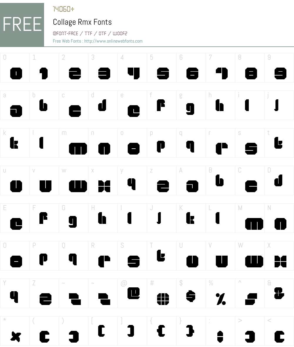 Collage Font Screenshots