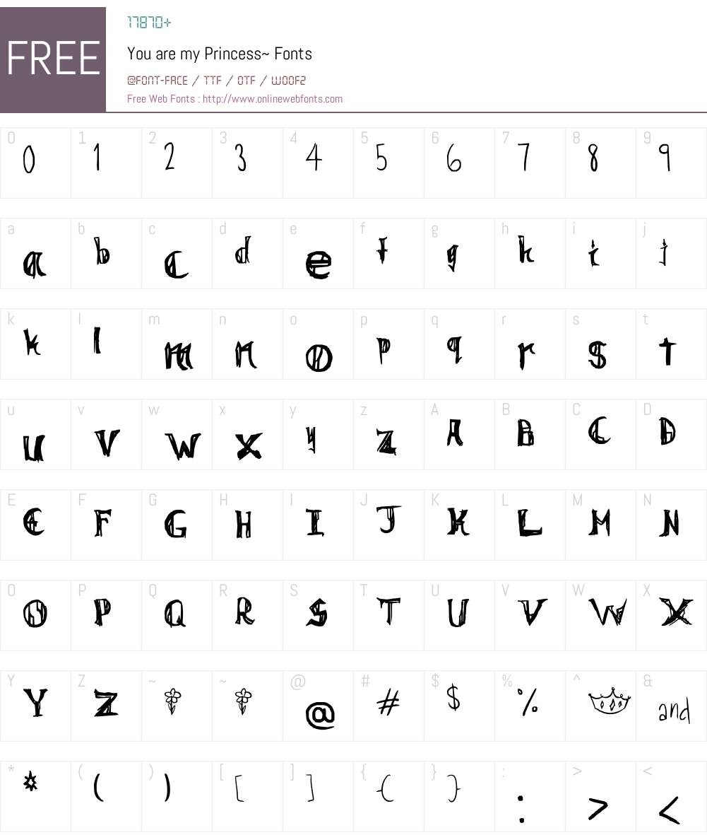 You are my Princess~ Font Screenshots