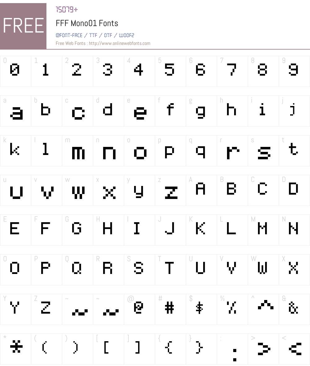 FFF Mono01 Font Screenshots