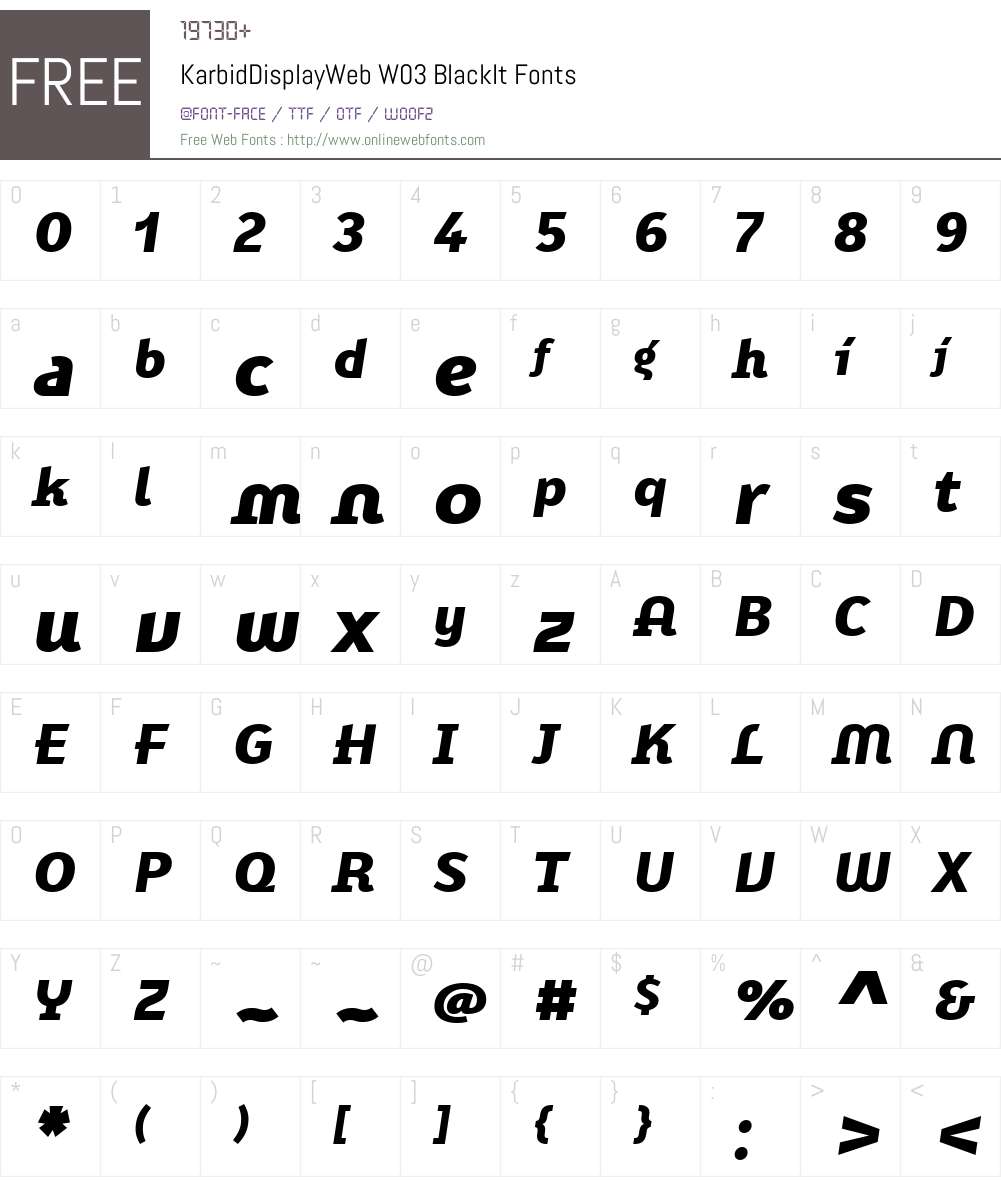 FF Karbid Display Font Screenshots