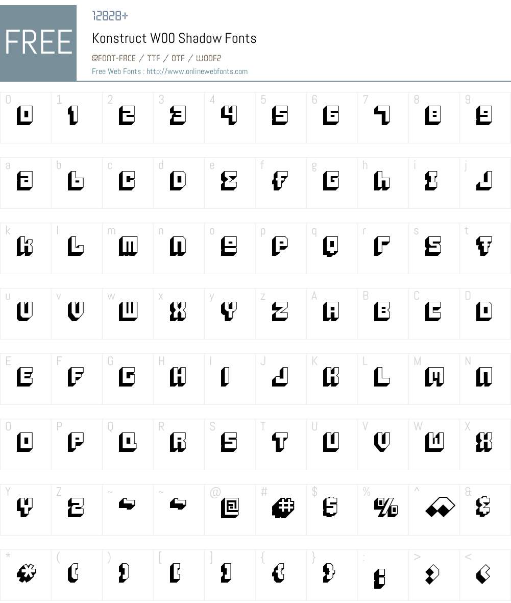 Konstruct Font Screenshots