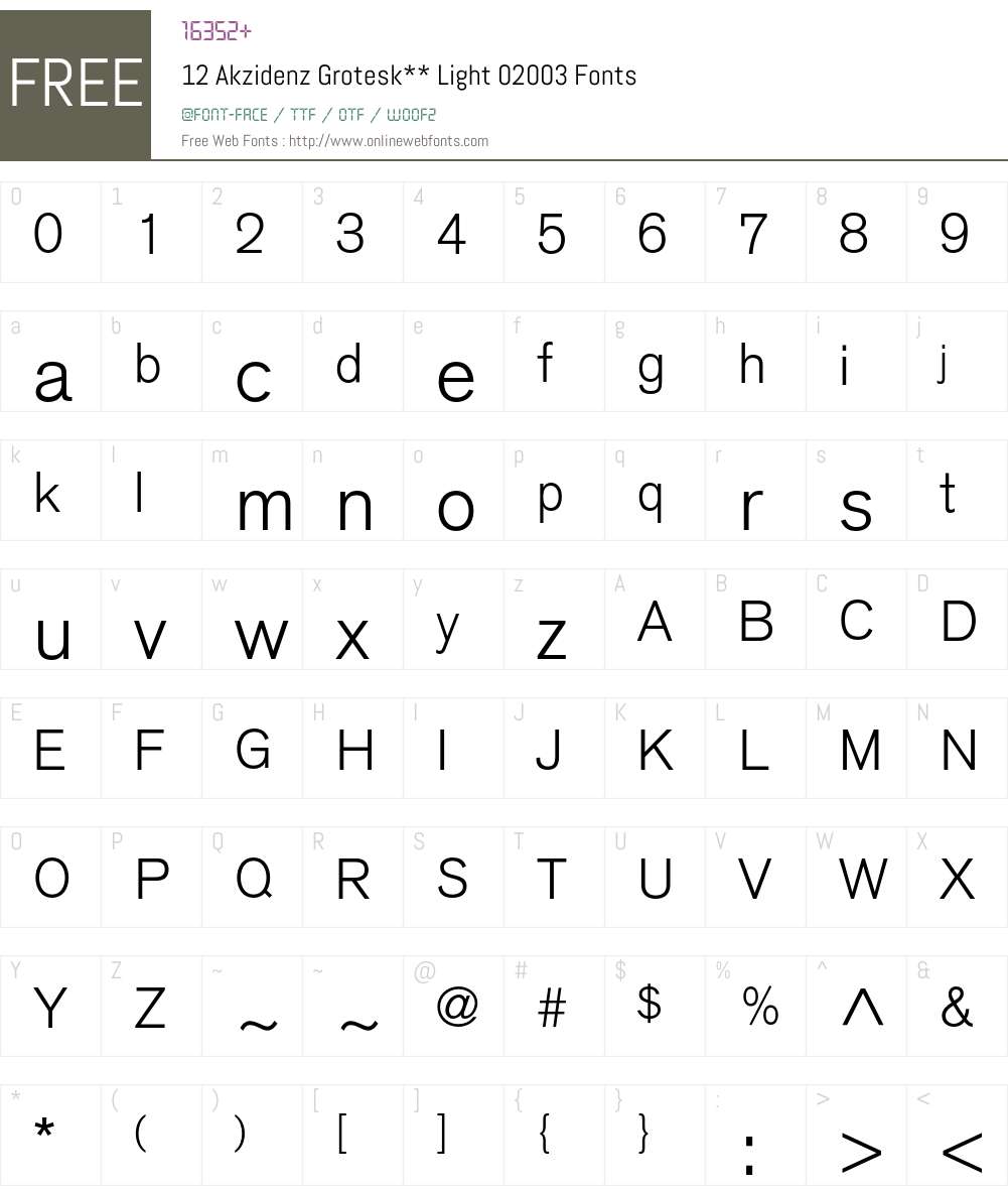 AkzidenzGrotesk Font Screenshots