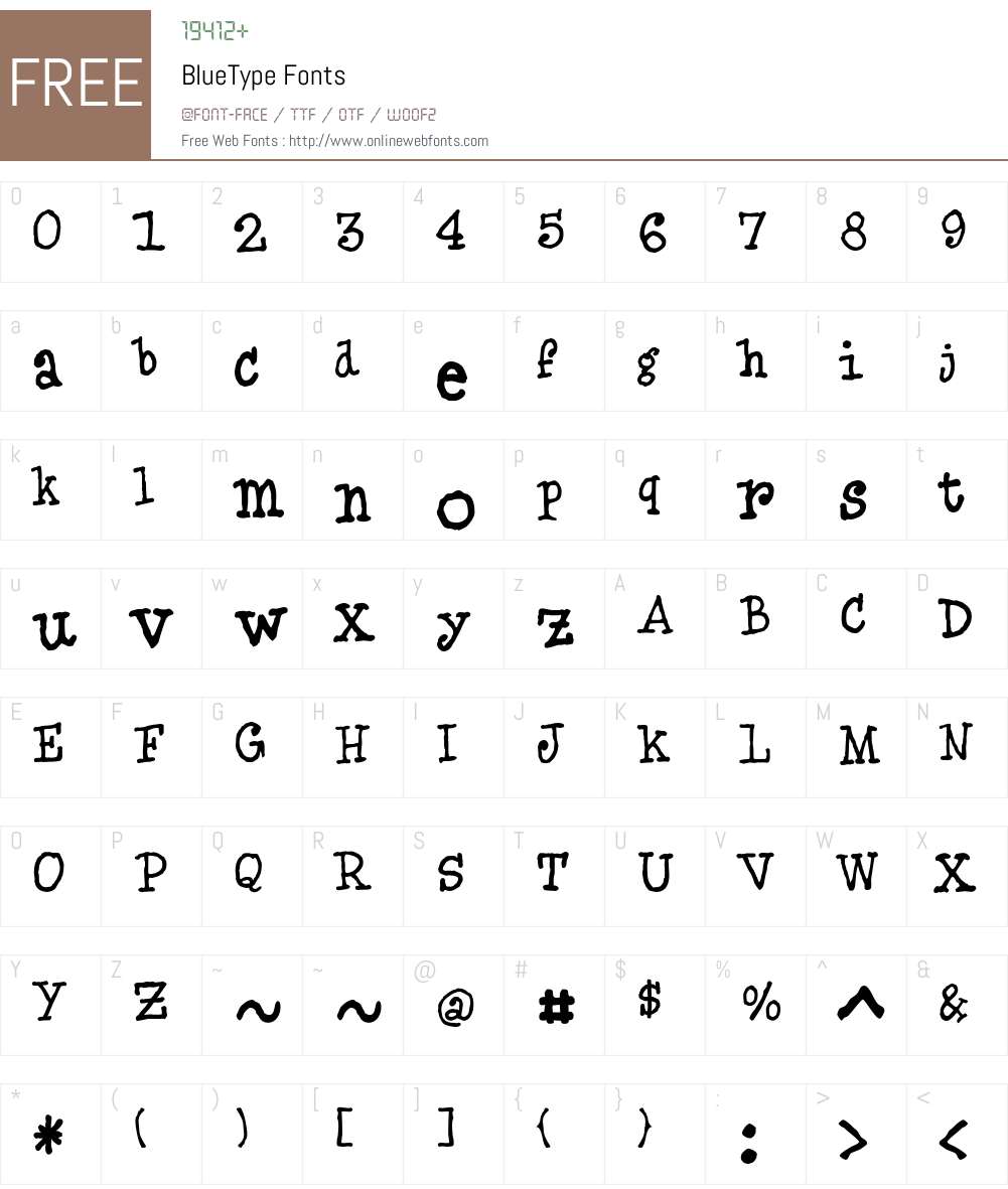 BlueType Font Screenshots