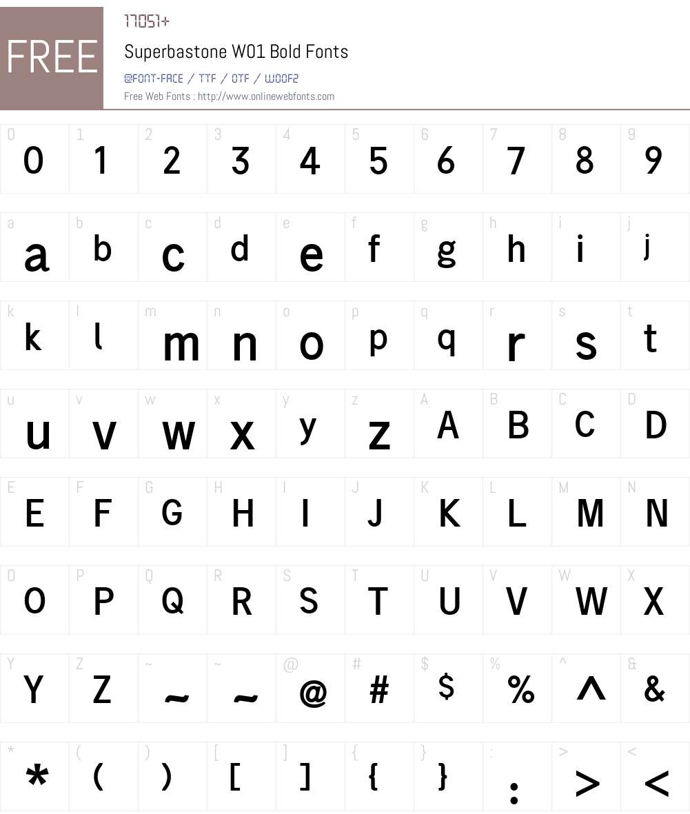 SuperbastoneW01-Bold Font Screenshots