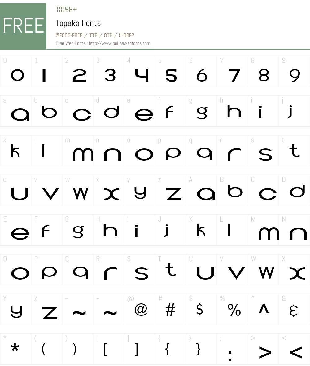 Topeka Font Screenshots