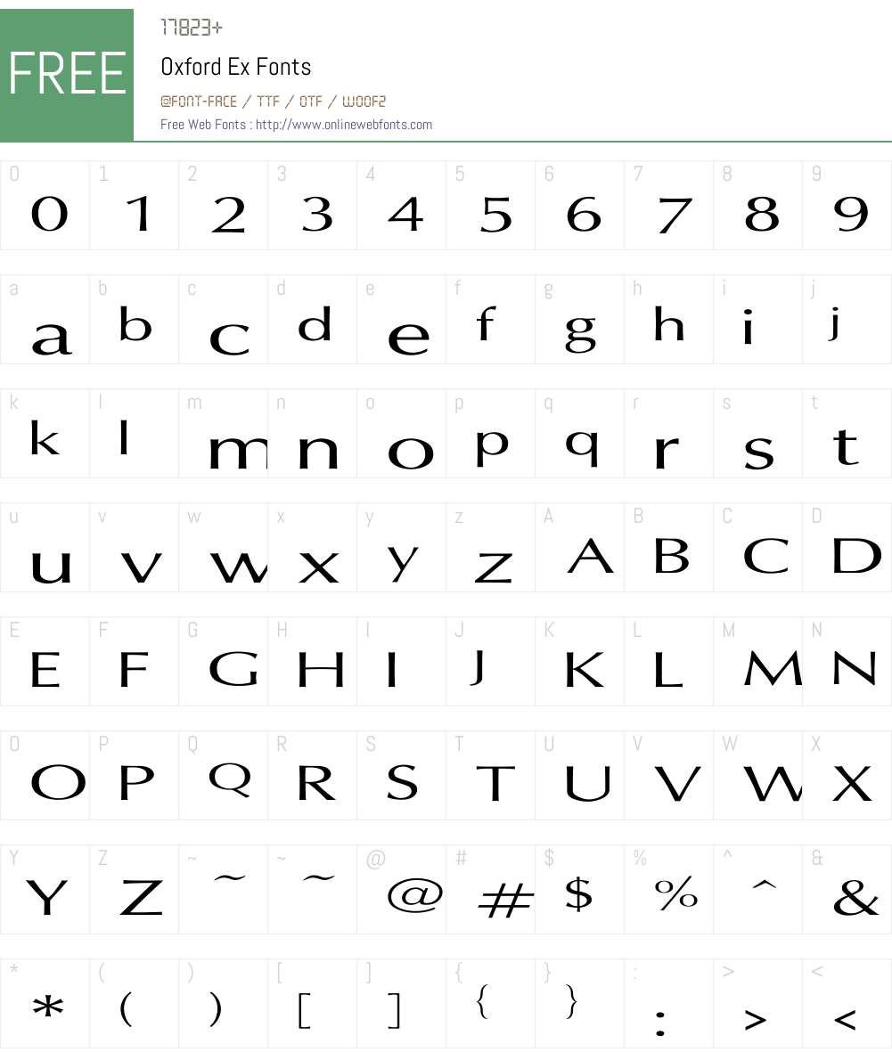 Oxford Ex Font Screenshots