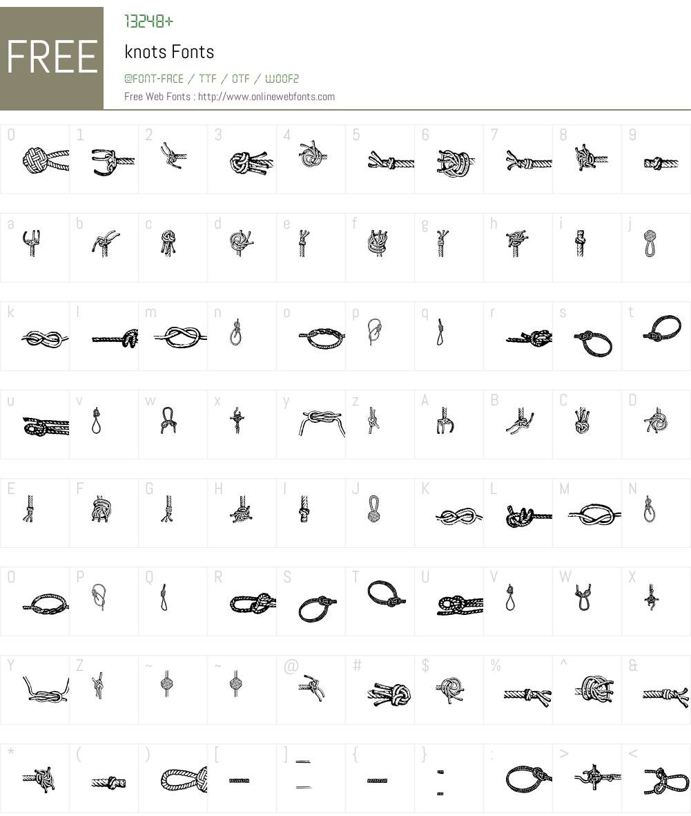 knots Font Screenshots