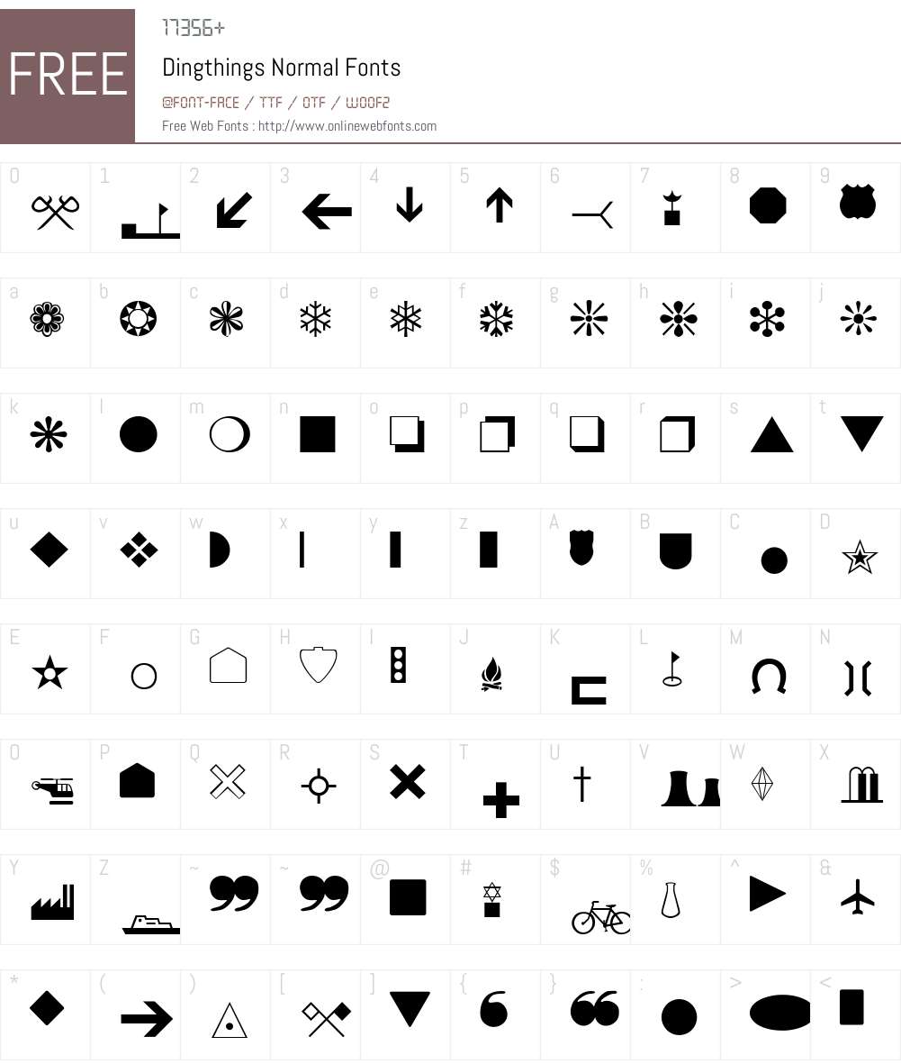 Dingthings Font Screenshots