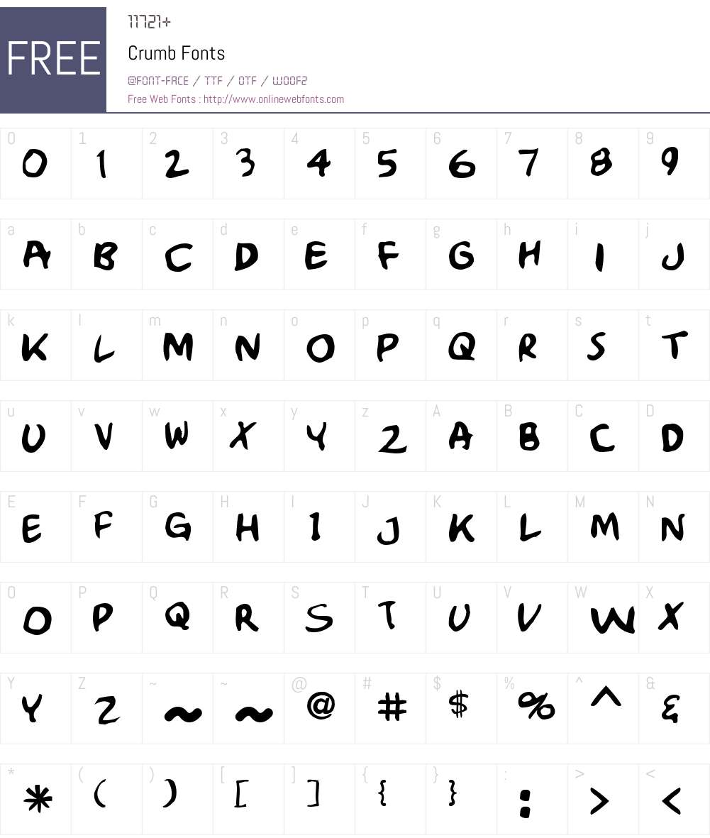 Crumb Font Screenshots