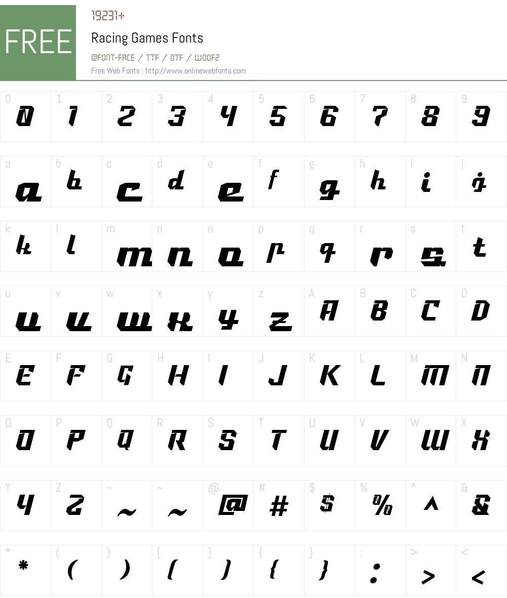 Truetype Racing Font Racing Games 1.002;Fontself Maker 3.5.8 Fonts Free Download ...