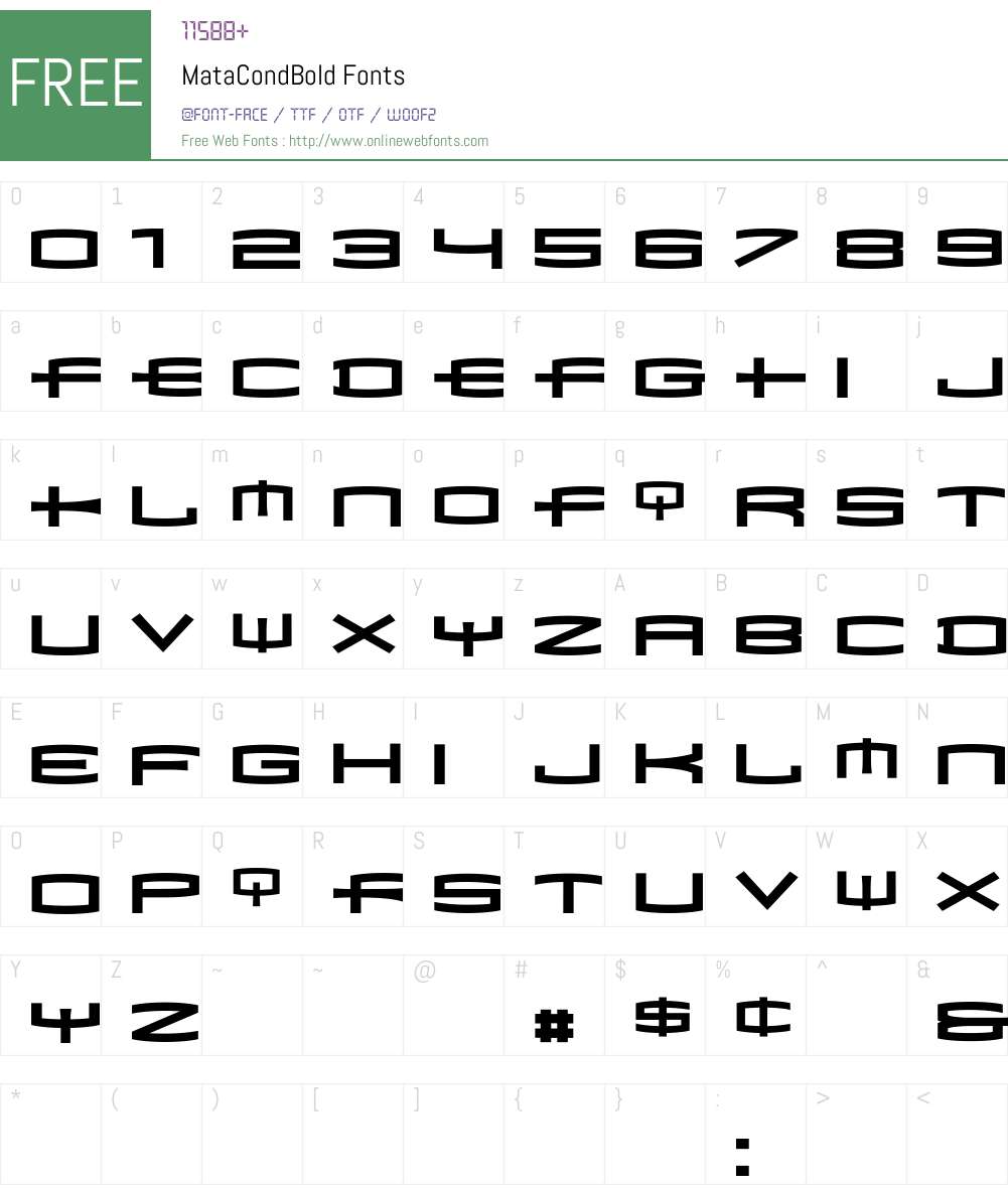 Mata Font Screenshots