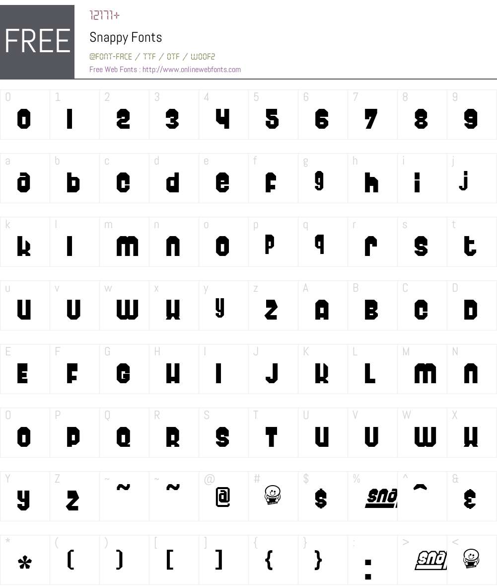 Snappy Font Screenshots