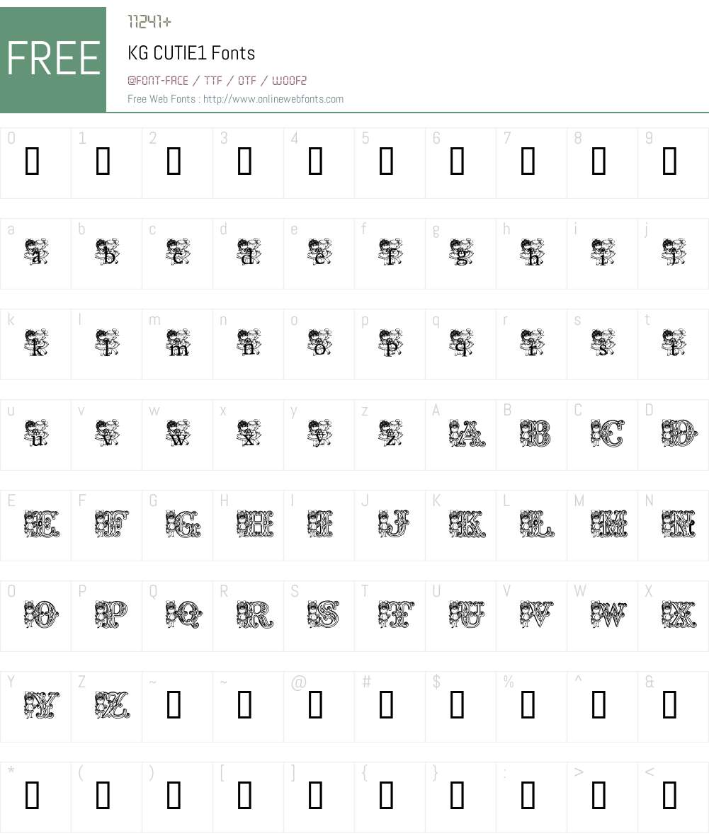 KG CUTIE1 Font Screenshots