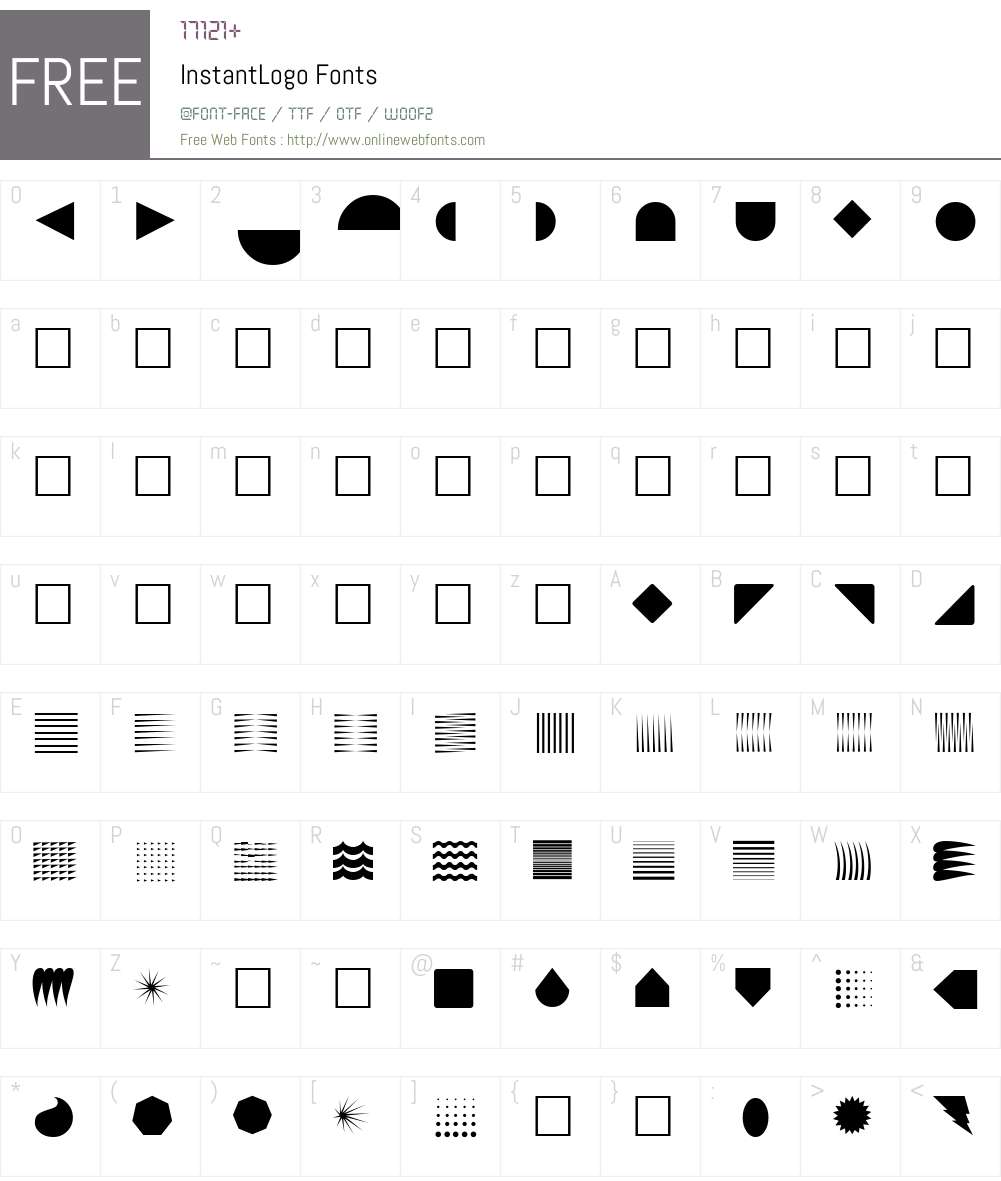 InstantLogo Font Screenshots