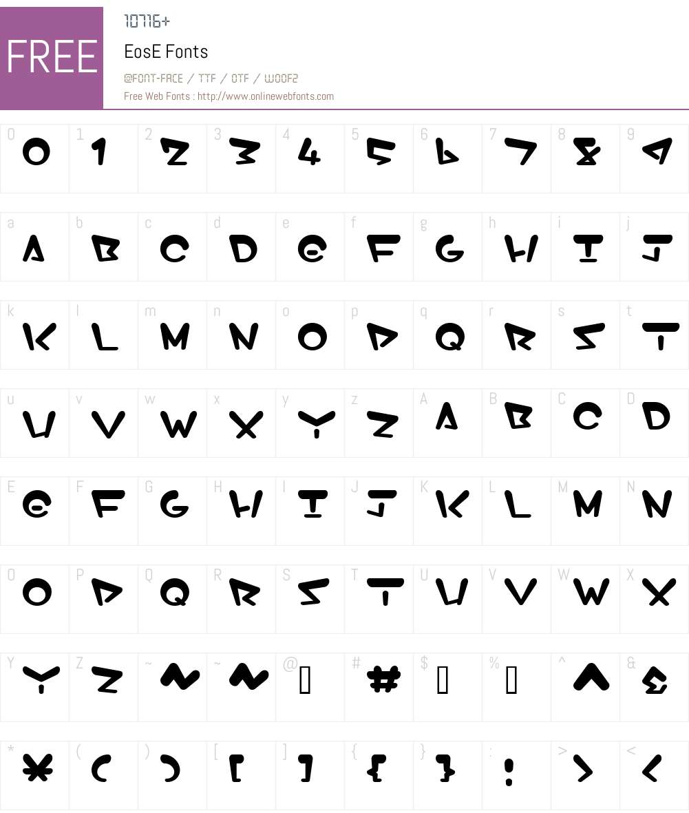 EosE Font Screenshots