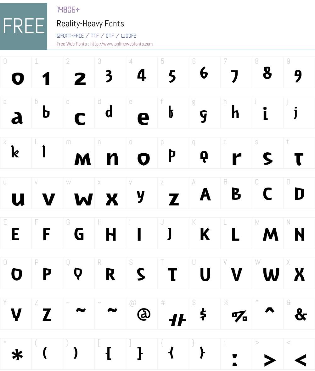 Reality Font Screenshots