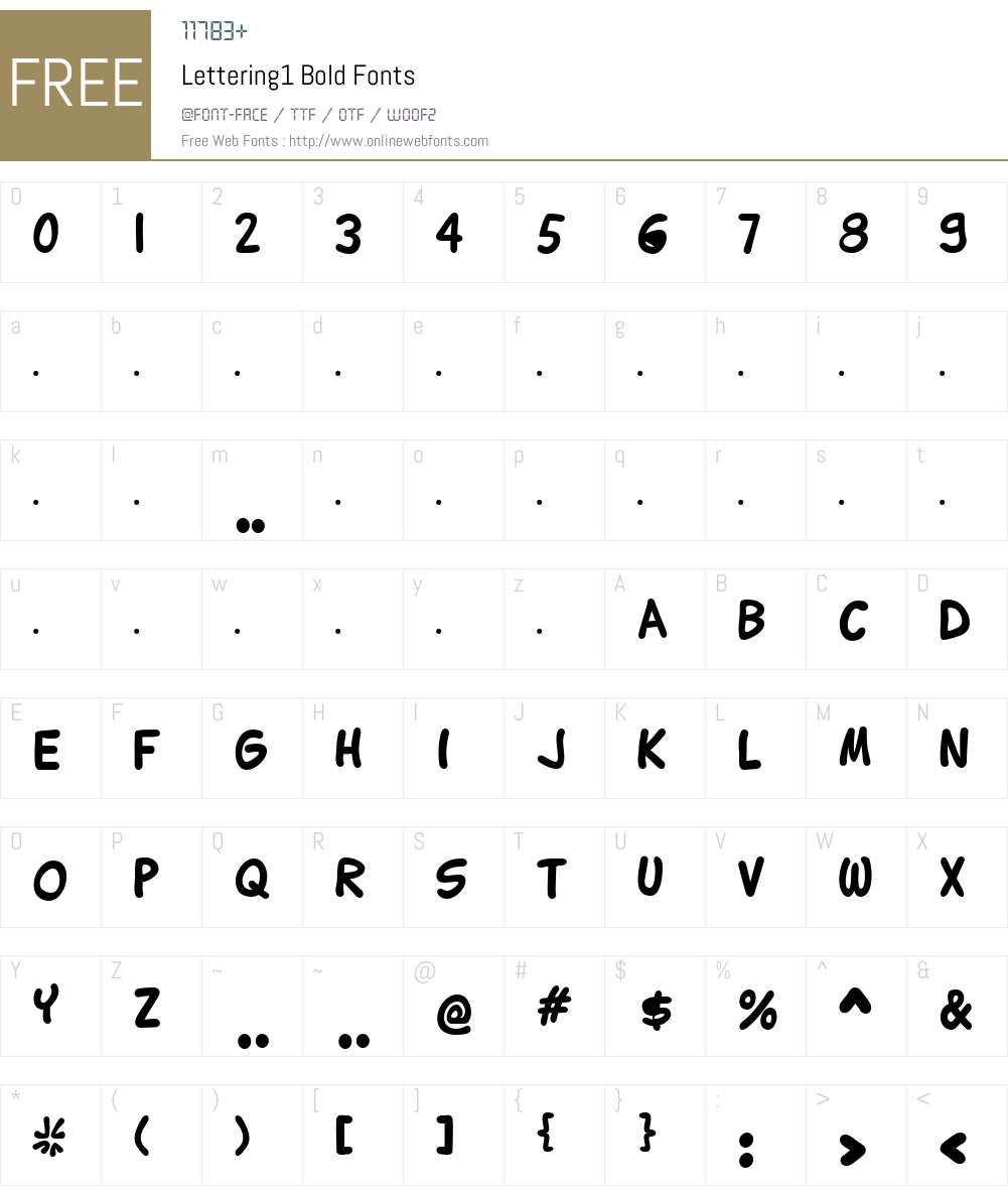 Lettering1 Font Screenshots