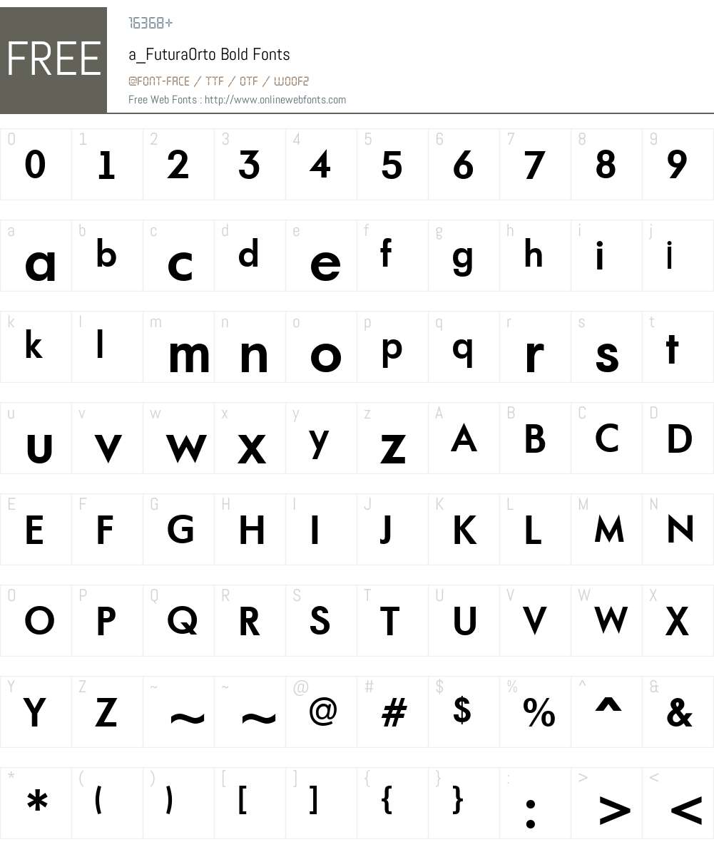 a_FuturaOrto Font Screenshots