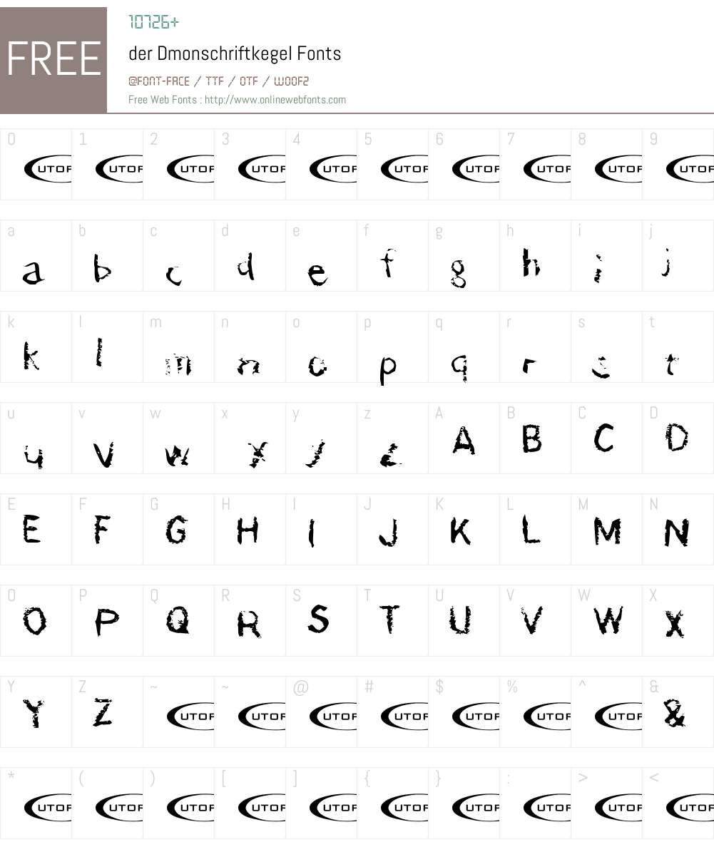 der Dmonschriftkegel Font Screenshots