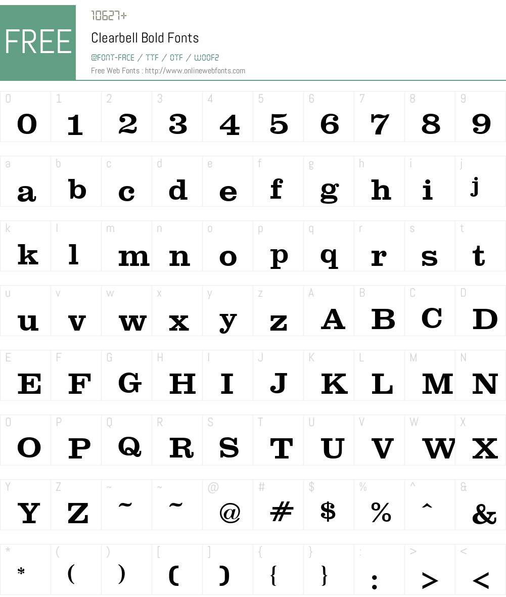 Clearbell Font Screenshots
