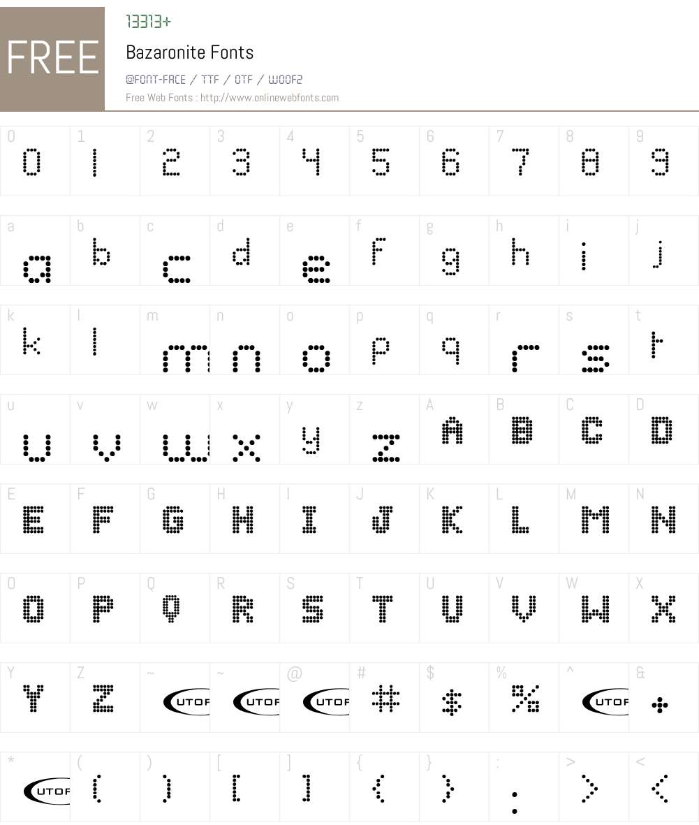 Bazaronite Font Screenshots