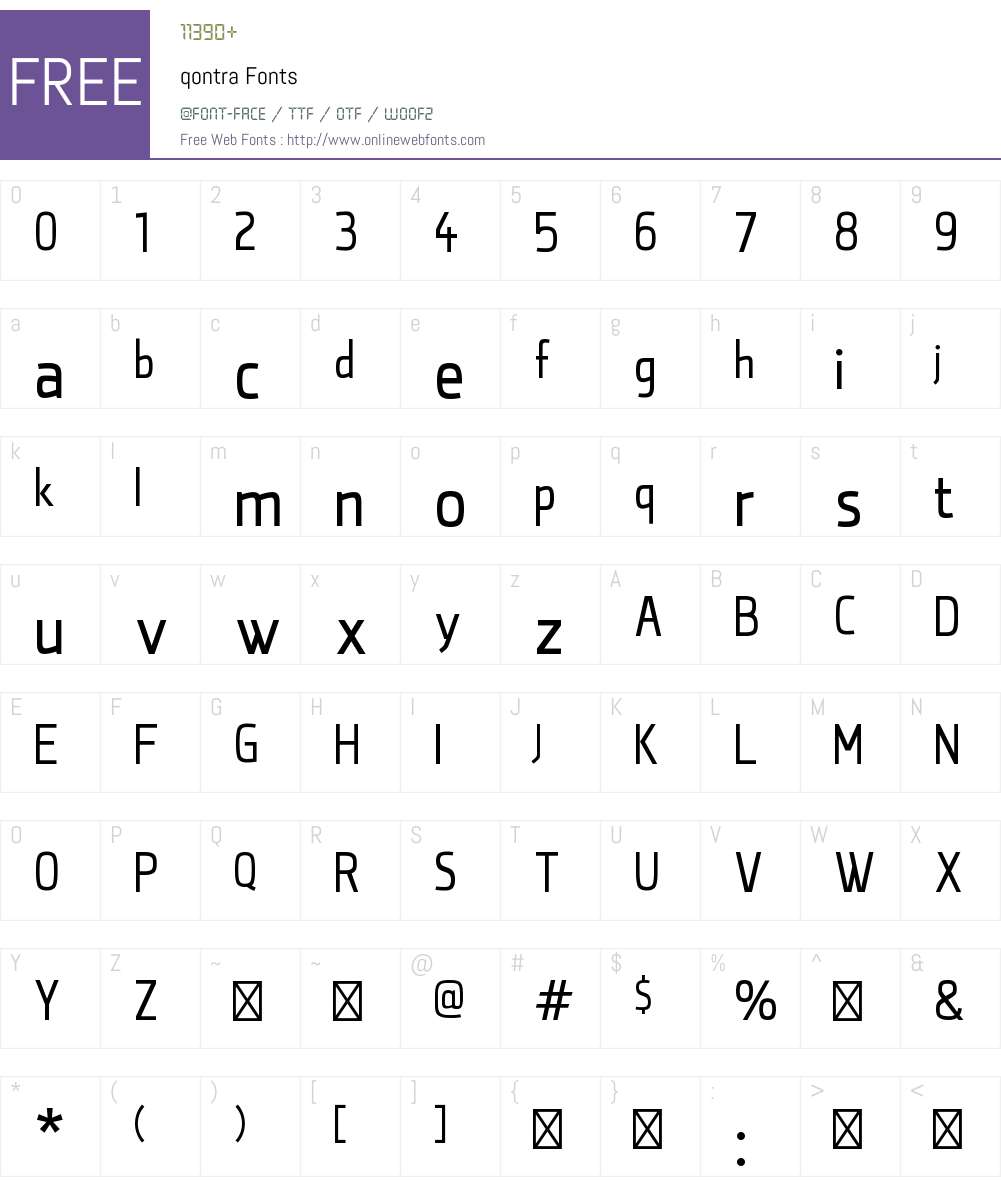 qontra Font Screenshots