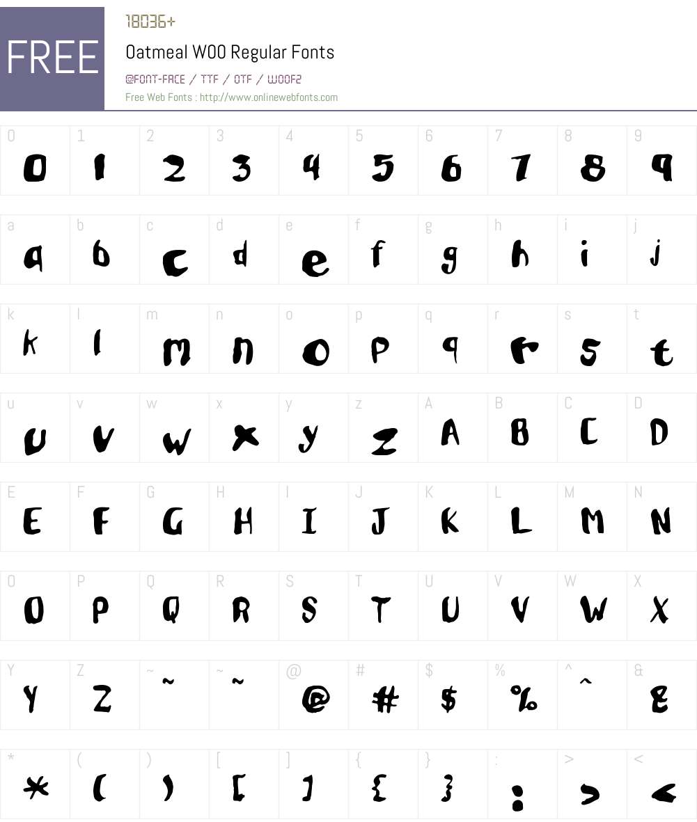 OatmealW00-Regular Font Screenshots