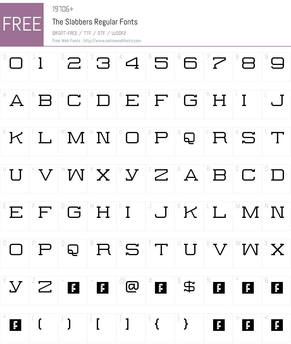 The Slabbers Font Screenshots