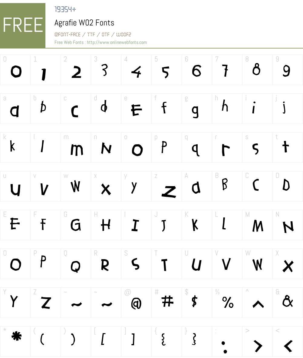 Agrafie Font Screenshots