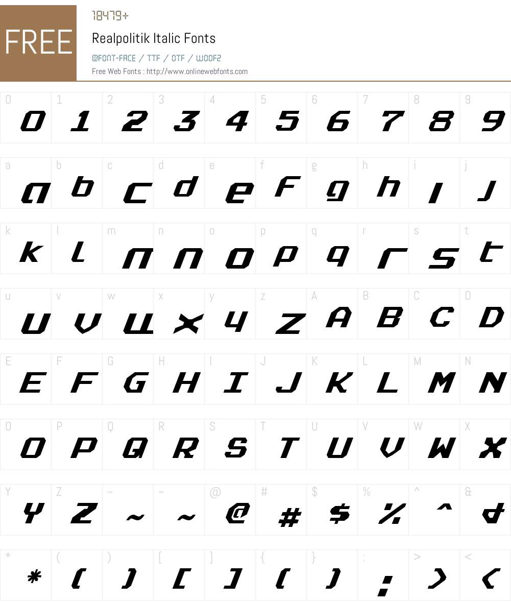 Realpolitik Italic Font Screenshots