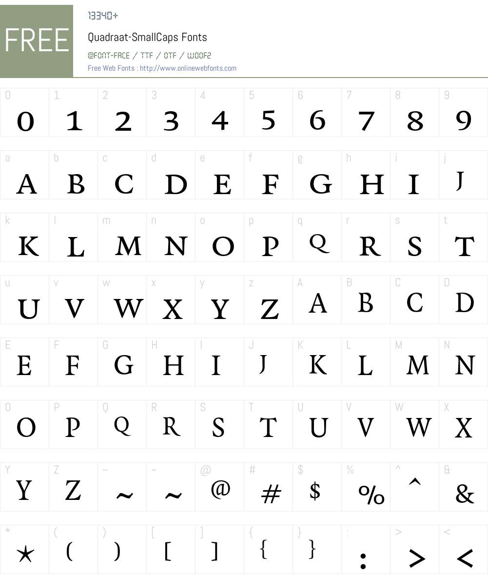 Quadraat Font Screenshots